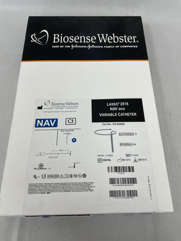 D134302 - BIOSENSE WEBSTER - Celsius Lasso 2515 Nav Eco Variable Catheter, 7F, (BX/1) - ( Expiry Date: 2024-12-13 )