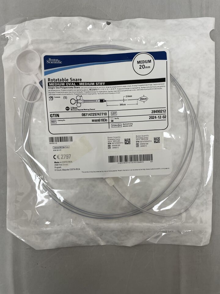 6183 - BOSTON SCIENTIFIC - ROTATABLE Polypectomy Snare, Medium Oval, Medoum Stiff, 20mm, (EA) - ( Expiry Date: 2024-12-02 )