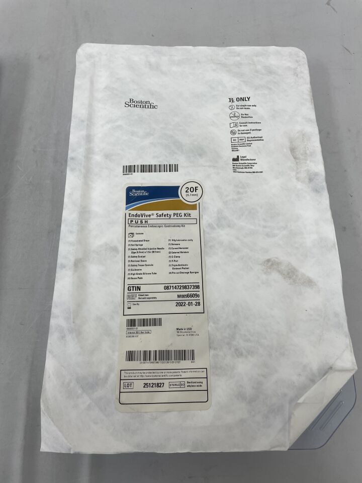 6609 - BOSTON SCIENTIFIC - EndoVive Standard Percutaneous Endoscopic Gastrostomy (PEG) Kit, 20 Fr Size, Push, (EA) - ( Expiry Date: 2022-01-28 )