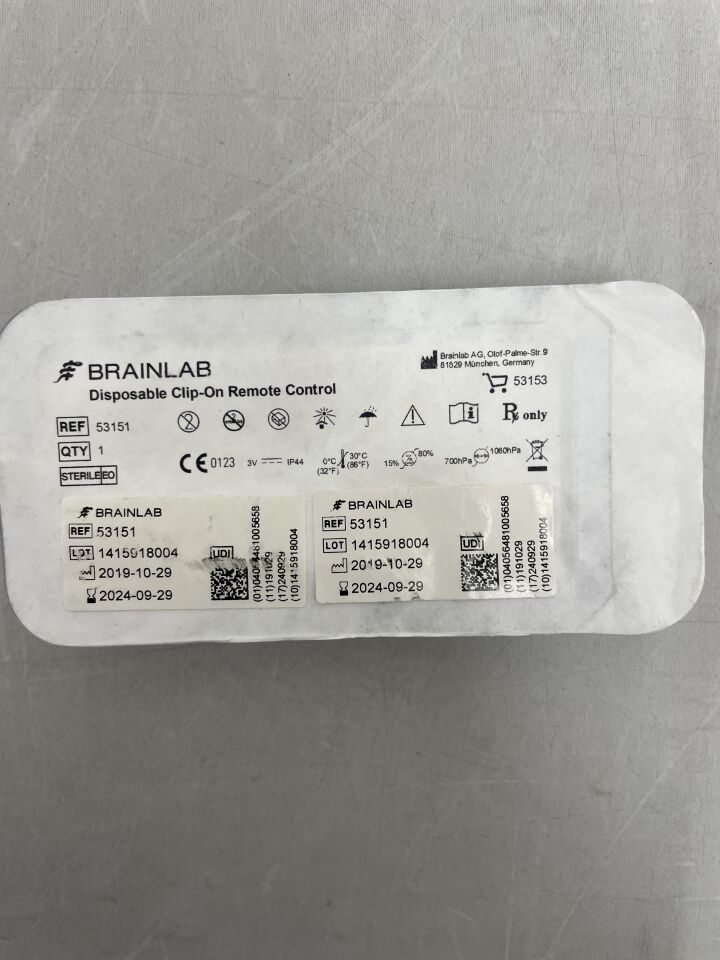 53151 - BRAINLAB - Disposable Clip-On Remore Control, (EA) - ( Expiry Date: 2024-09-29 )