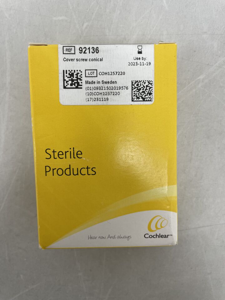 92136 - COCHLEAR - Cover Screw Conical, (BX/1) - ( Expiry Date: 2023-11-19 )