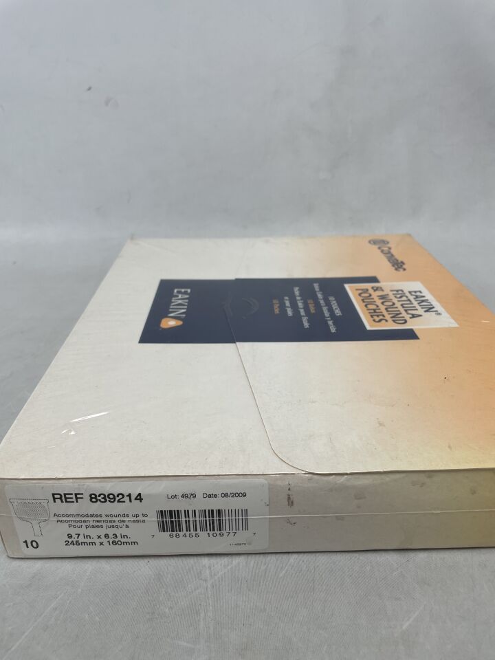 839214 - CONVATEC - Eakin Open Top Pouch For Horizontal Wound - 9.7" X 6.3, (BX/10) - ( Expiry Date: 2009-08-01 )