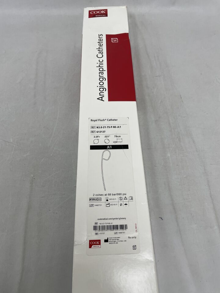 G12137 - COOK - Royal Flush Catheter, 75cm, (BX/5) - ( Expiry Date: 2025-02-21 )
