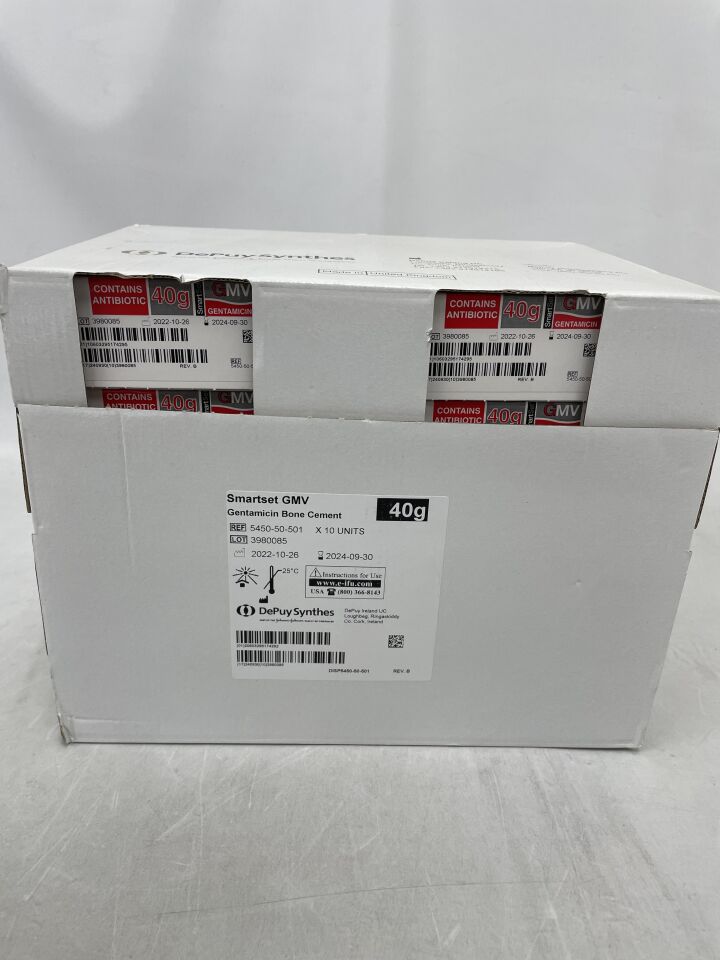 5450-50-501 - DEPUY - Smartset GMV Medium Viscosity Antibiotic Bone Cement, 40 g, (BX/10) - ( Expiry Date: 2024-09-30 )
