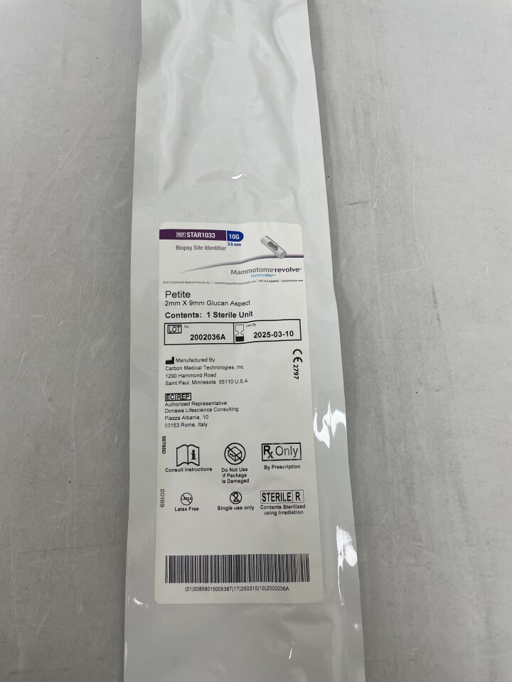 STAR1033 - DEVICOR - Mammotome Revolve Petite Biopsy Site Identifier, 10G, 2 x 9mm Glucan Aspect, (EA) - ( Expiry Date: 2025-03-10 )