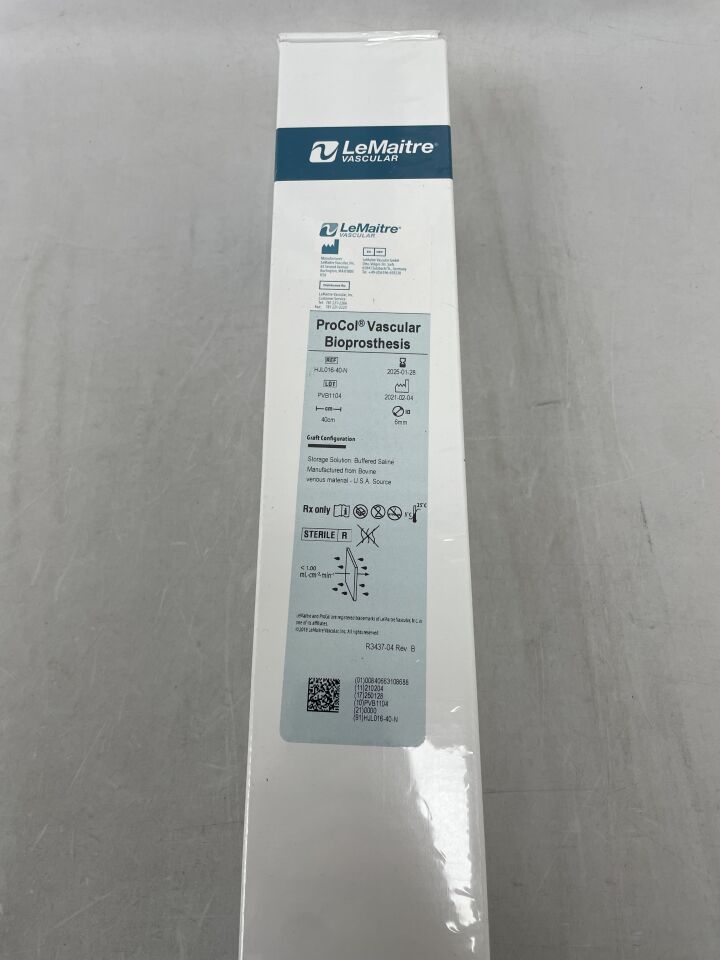HJL016-40-N - LEMAITRE VASCULAR - ProCol Vascular Bioprosthesis 6mm x 40cm, (BX/1) - ( Expiry Date: 2025-01-28 )