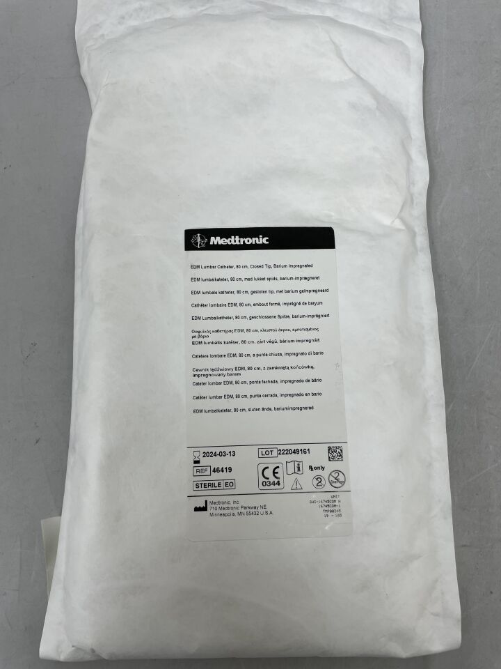46419 - MEDTRONIC - EDM Lumbar Catheter, Closed Tip, Barium Impregnated, 80cm, (EA) - ( Expiry Date: 2024-03-13 )