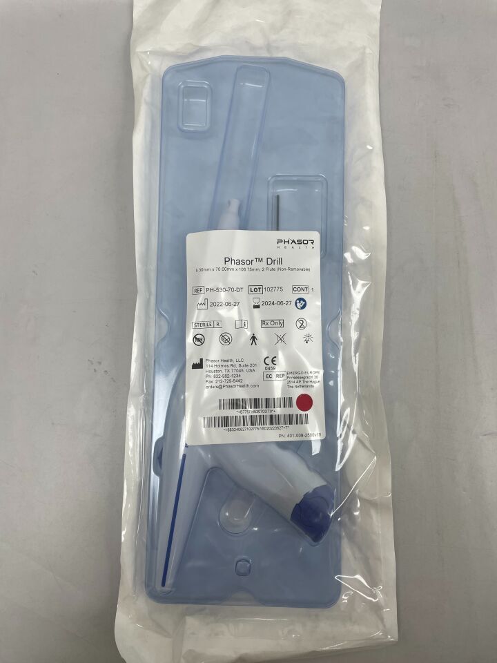 PH-530-70-DT - PHASOR MEDICAL - Drill 5.30mm x 70mm x 106.75mm, Two-Flute , (EA) - ( Expiry Date: 2024-06-27 )