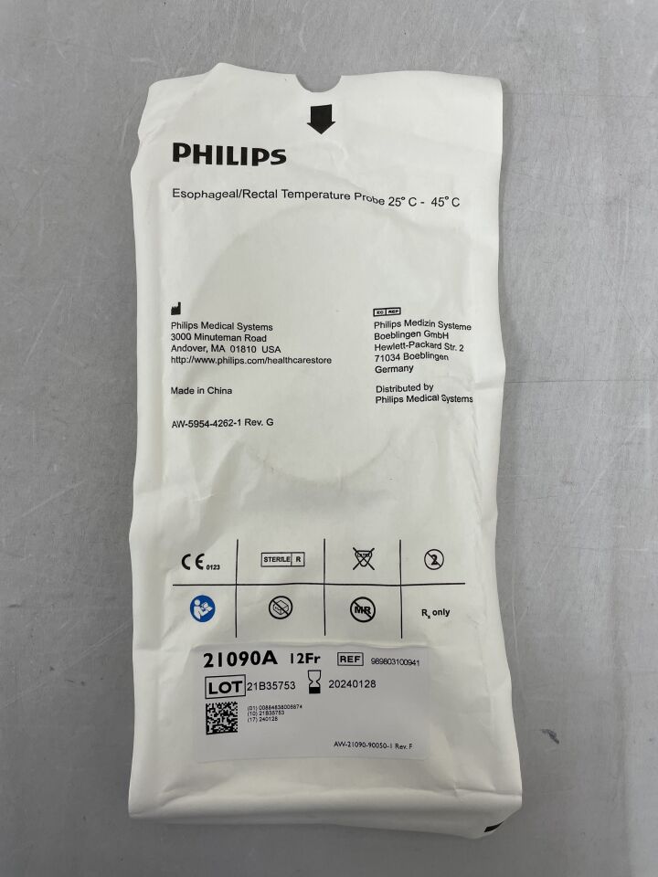 21090A - PHILIPS - Esophageal/Rectal Temperature Probe, (EA) - ( Expiry Date: 2024-01-28 )