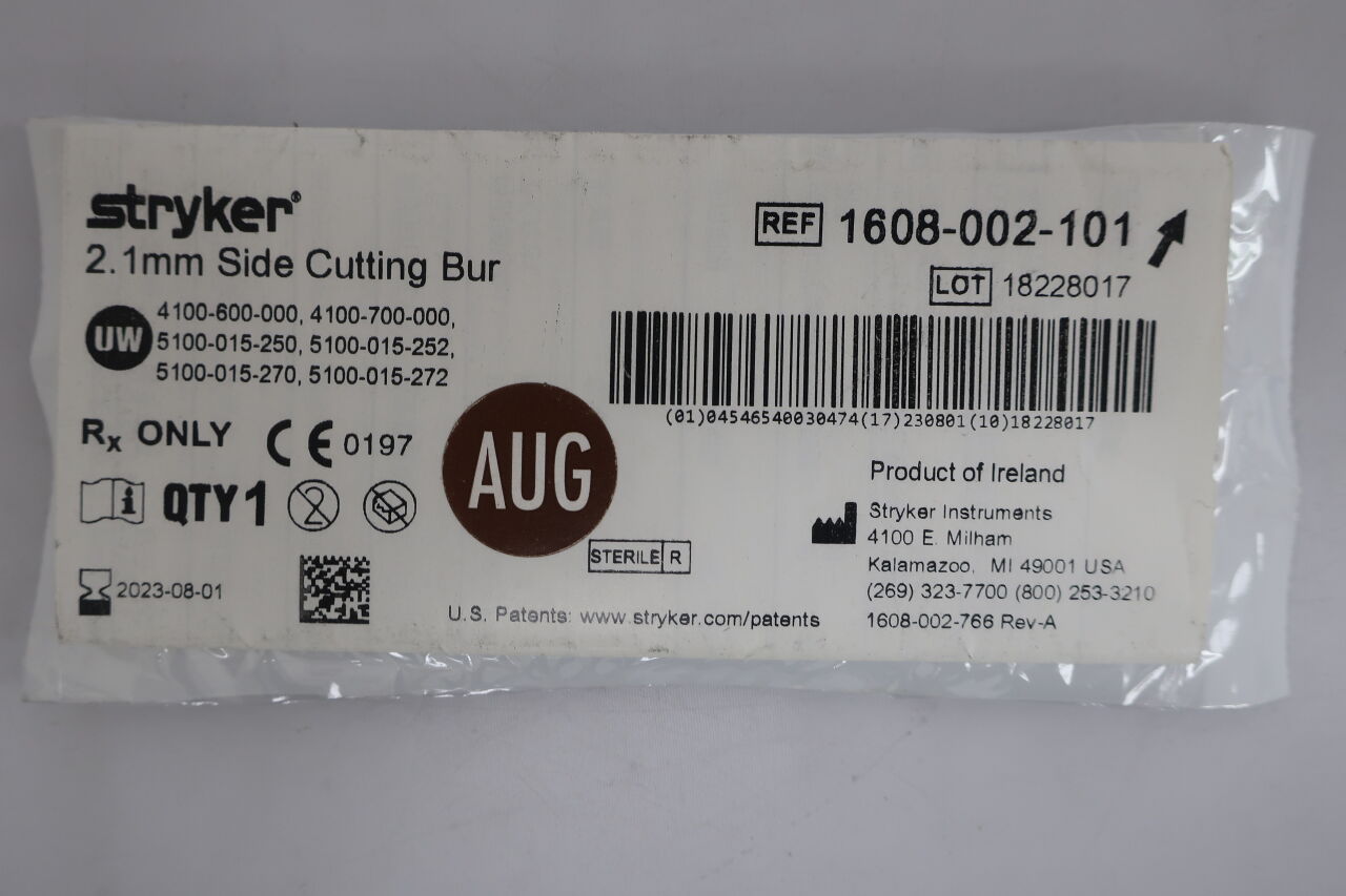 1608-002-101 - STRYKER - Tapered Burr, 2.1 dia. x 11.1 mm Head Length, () - ( Expiry Date: 2025-02-01 )