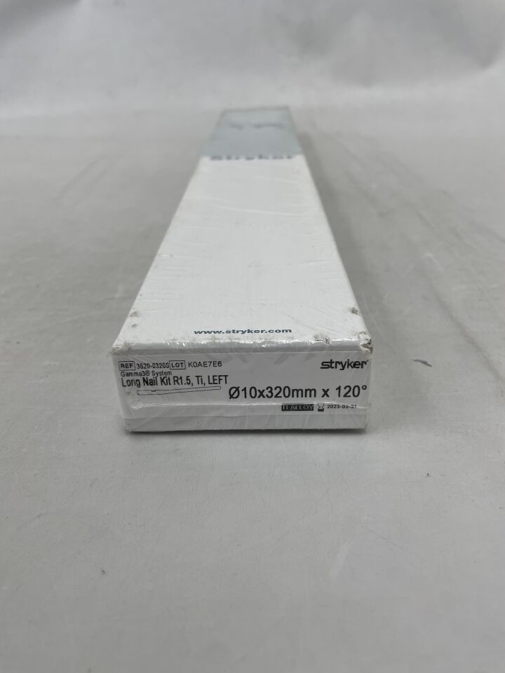 3520-0320S - STRYKER - Gamma3 System Long Nail Kit, R1.5, Ti, Left, 10 x 320mm x 120 Degree, (BX/1) - ( Expiry Date: 2023-03-31 )
