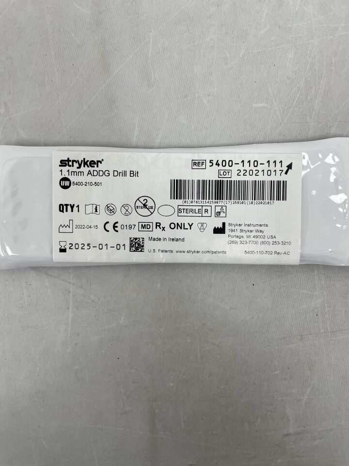 5400-110-111 - STRYKER - 1.1mm Maestro ADDG Drill, (EA) - ( Expiry Date: 2025-01-01 )