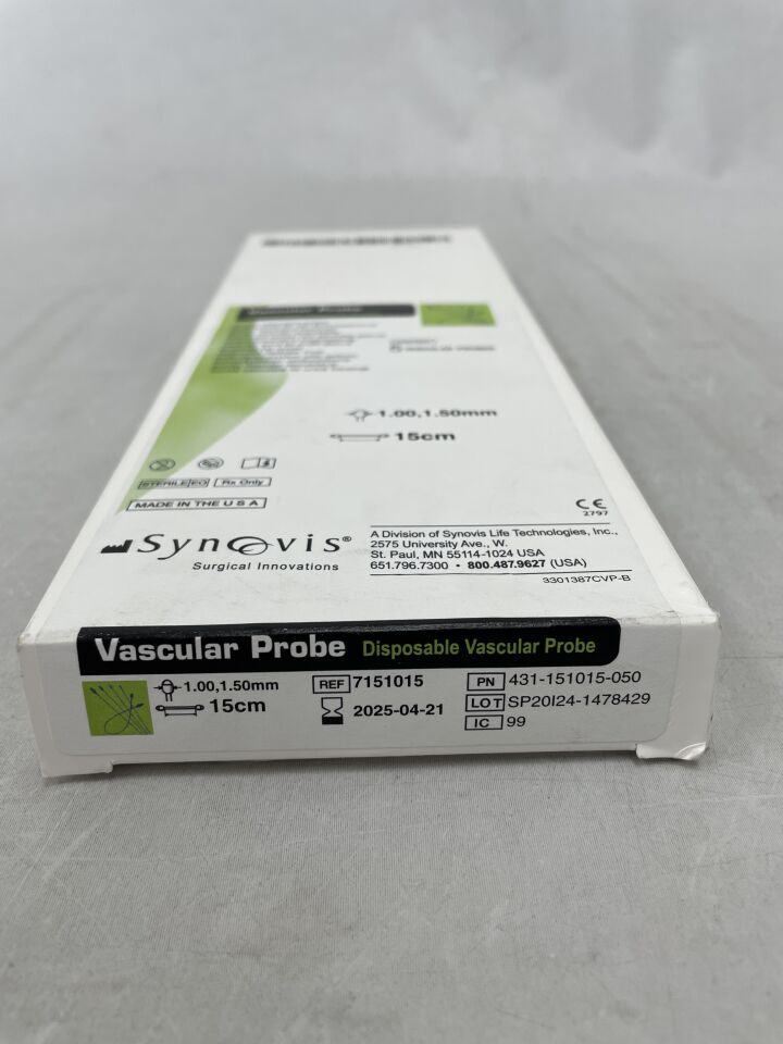 7151015 - SYNOVIS - Vascular Probe, 1 x 150mm, 15cm, (BX/5) - ( Expiry Date: 2025-04-21 )