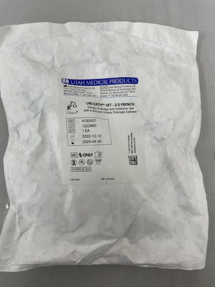 4193507 - UTAH MEDICAL - Uri-Cath Urinary Drainage And Collection Set, 3.5Fr, (EA) - ( Expiry Date: 2025-04-30 )