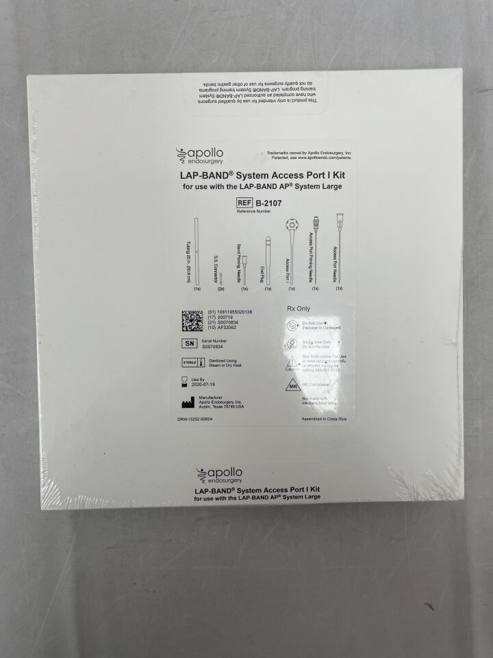 B-2107 - APOLLO ENDOSURGERY - LAP-BAND System Access Port I Gastric band access port kit, (BX/1) - ( Expiry Date: 2020-07-19 )