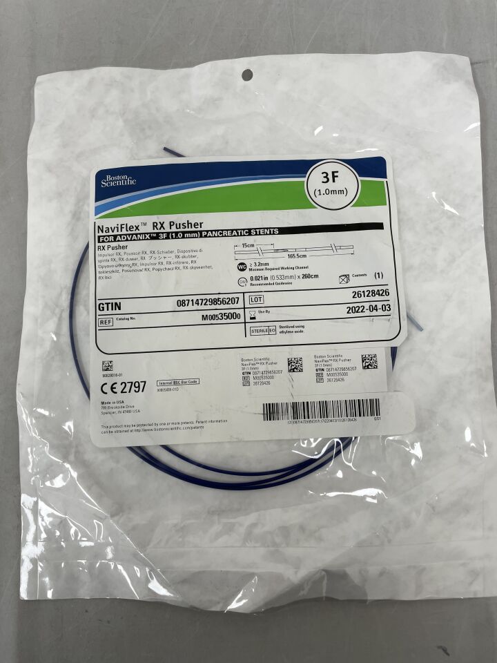 3500 - BOSTON SCIENTIFIC - NaviFlex RX Pusher, 3F x 165.5cm, For Advantix 3F Pancreatic Stents, (EA) - ( Expiry Date: 2022-04-03 )