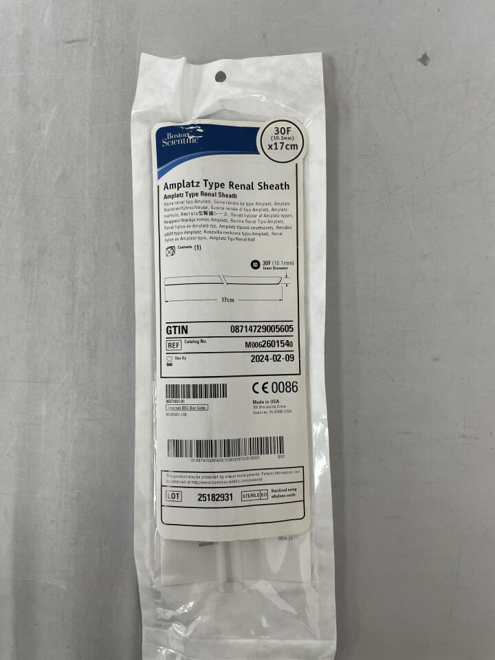 260154 - BOSTON SCIENTIFIC - Amplatz Type Renal Sheath, 30F x 17cm, (EA) - ( Expiry Date: 2024-02-09 )