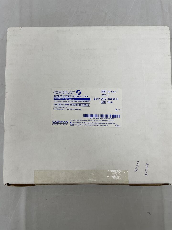 50-1438 - CORFLO - Over-The-Wire Jejunal Tube with ENFit Connectors, 8F x 109cm, (BX/2) - ( Expiry Date: 2022-08-31 )