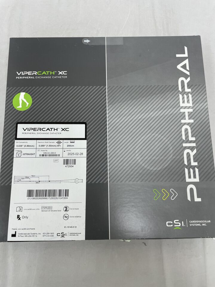 035-XC-200-0 - CSI - ViperCath XC Peripheral Exchange Catheter, 5F x 200cm, Straight, (BX/1) - ( Expiry Date: 2025-02-28 )