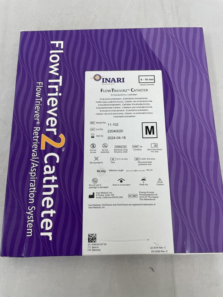 11-102 - INARI MEDICAL - FlorTriever 2 Catheter, Medium, 12Fr, 120 cm, (BX/1) - ( Expiry Date: 2024-04-18 )
