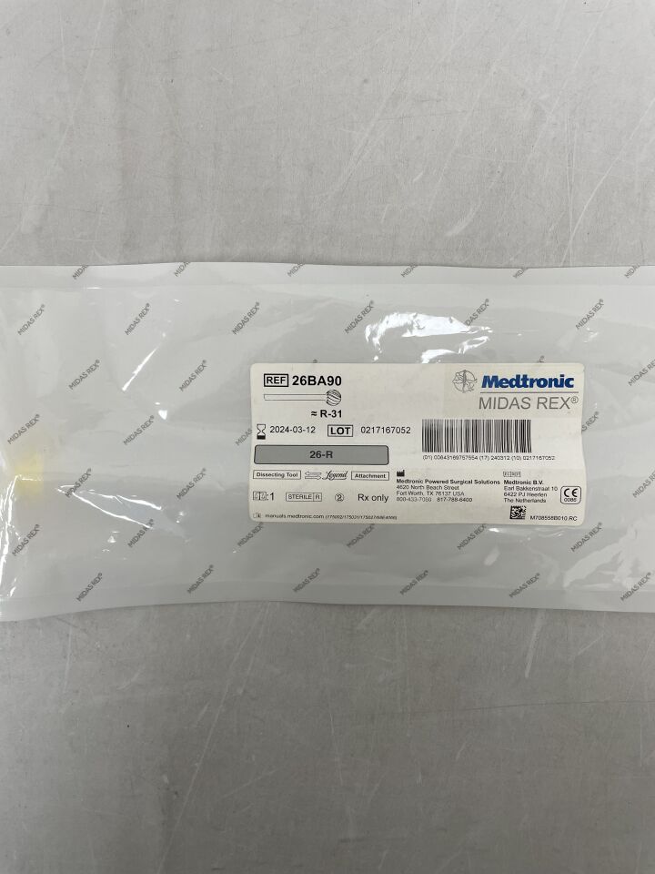 26BA90 - MEDTRONIC - Midas Rex Dissecting Tool Attachment, 26-R, (EA) - ( Expiry Date: 2024-03-12 )