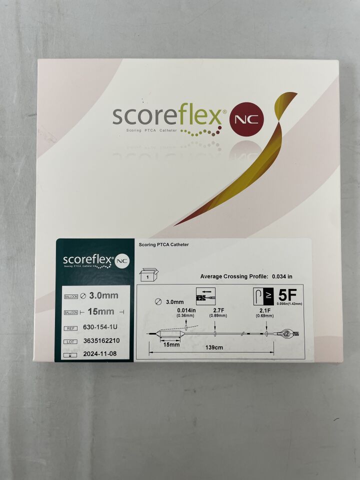 630-154-1U - ORBUSNEICH MEDICAL - Scoreflex NC Scoring PTCA Catheter 3.0mm x 15mm, 139cm, (BX/1) - ( Expiry Date: 2024-11-08 )