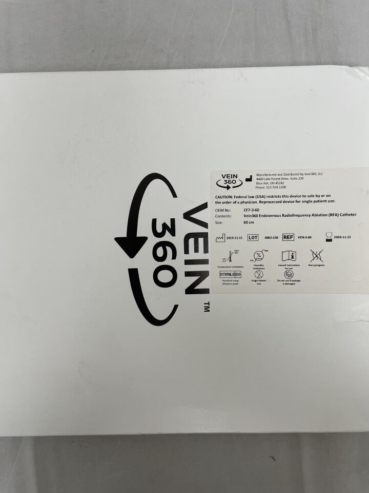 CF7-3-60REP - VEIN360 - MEDTRONIC ClosureFast Endovenous RFA Catheter 3mm Coil, 60cm, (BX/1) - ( Expiry Date: 2020-11-15 )