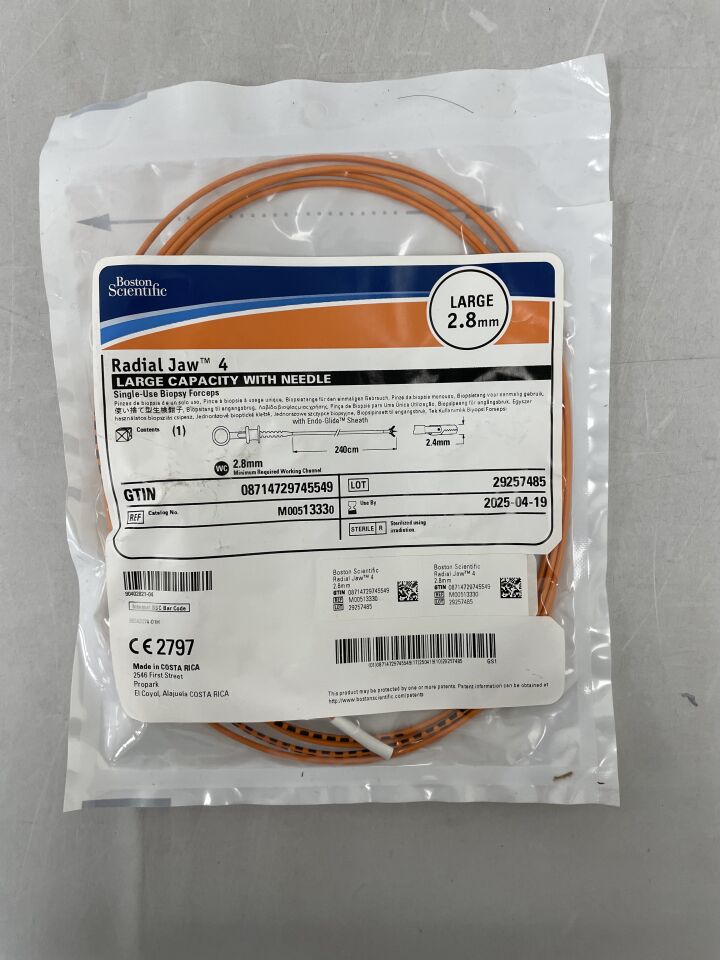 1333  -  BOSTON SCIENTIFIC  -  Radial Jaw 4 Single-Use Biopsy Forceps - Large Capacity with Needle - 2.8mm x 240cm , ( EA )  -  ( Expiry Date : 2025-04-19 )