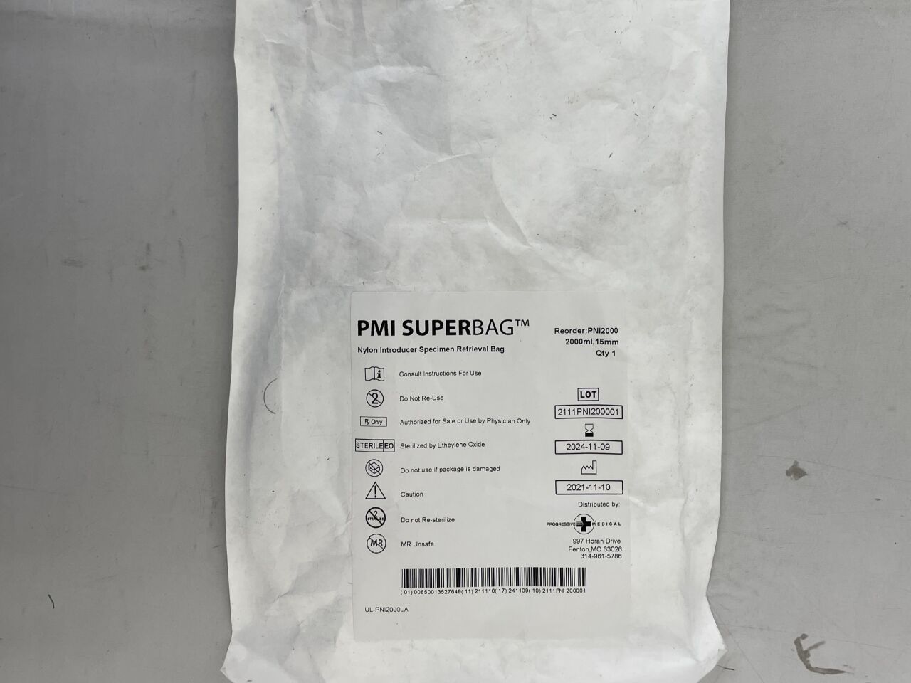 PNI2000 - PMI - SUPERBAG 尼龍標本取出袋（附導入），2XL 15mm/2000ml，（EA）-（有效期至：2025-05-18）