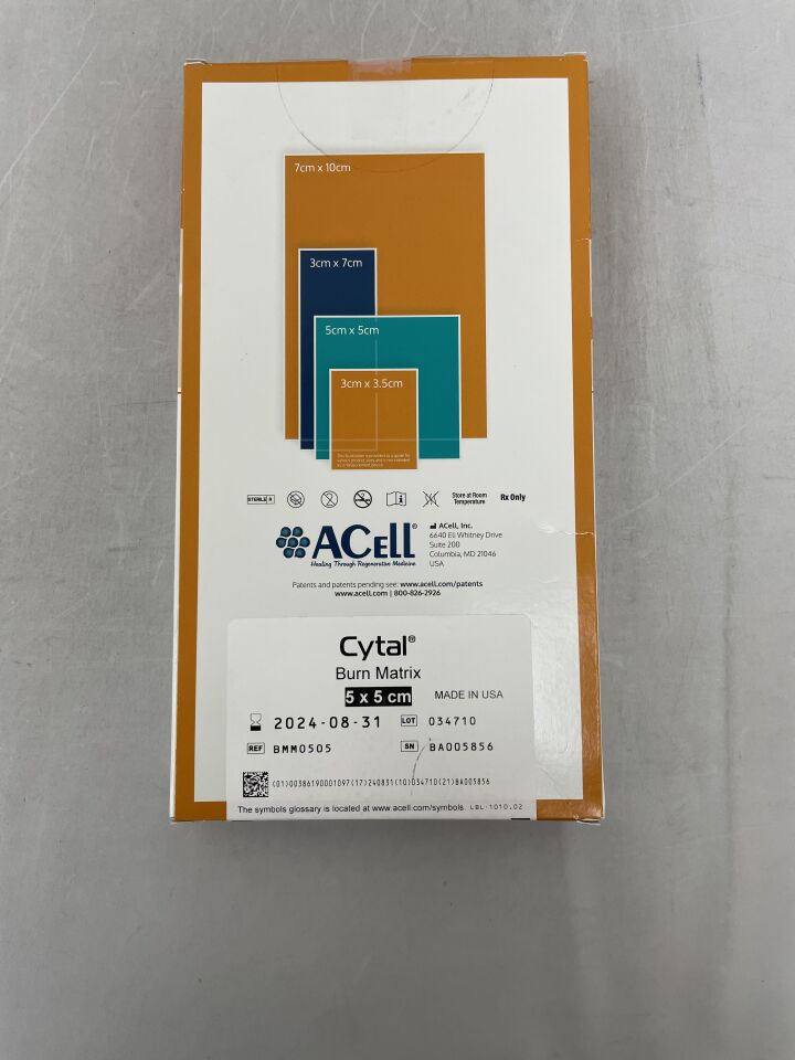 BMM0505 - ACELL - ACell Cytal Burn Matrix Meshed 5cm x 5cm, (BX/1)