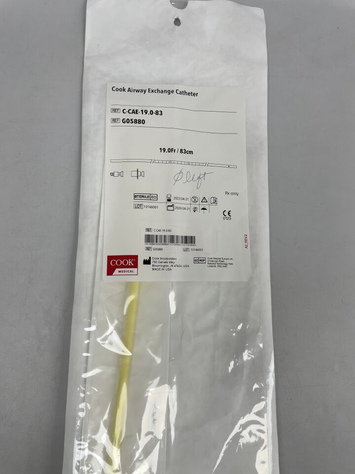 G05880 - COOK - Airway Exchange Catheter 19.0Fr/83cm , (EA) - ( Expiry Date: 2024-01-05 )