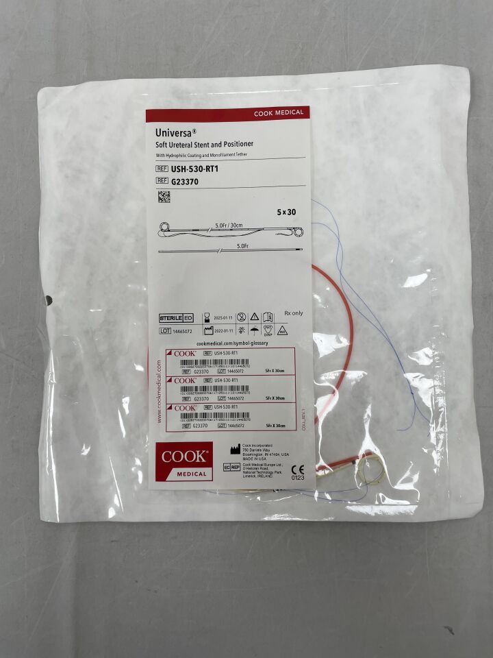 G23370 - COOK - Universa Soft Ureteral Stent Set & Positioner w/Tether 5F x 30cm, (EA) - ( Expiry Date: 2025-01-11 )
