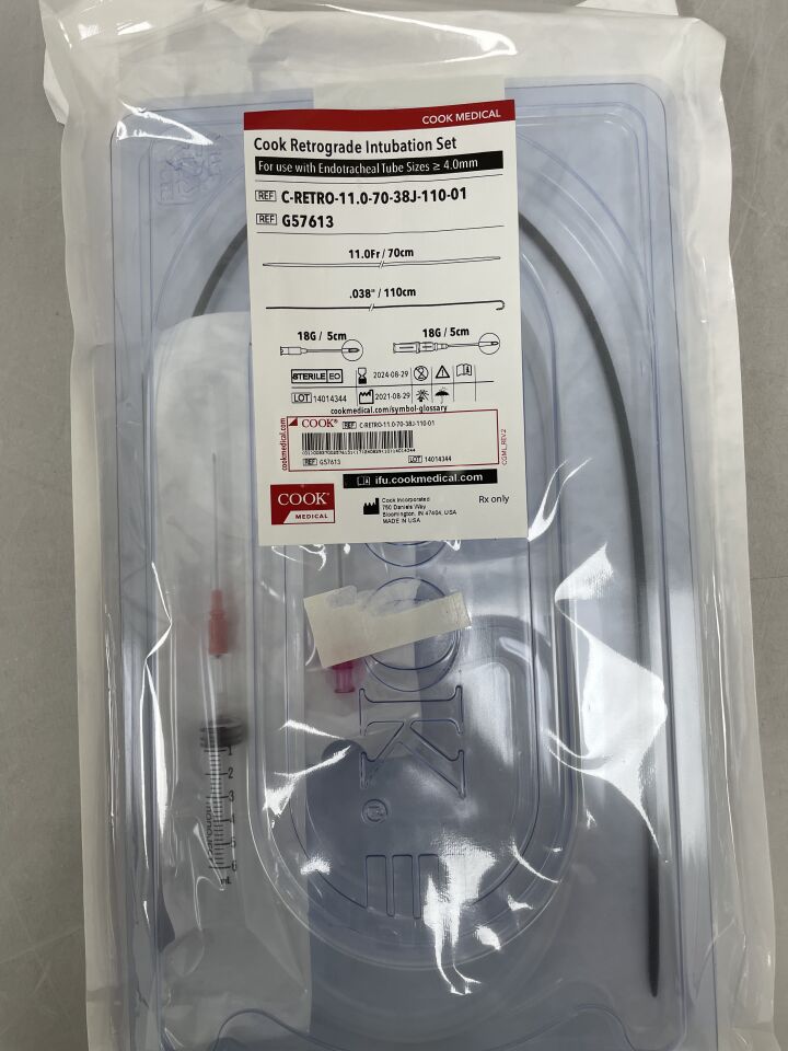 G57613 - COOK - Retrograde Intubation Set 11F x 70cm, (EA) - ( Expiry Date: 2024-08-29 )