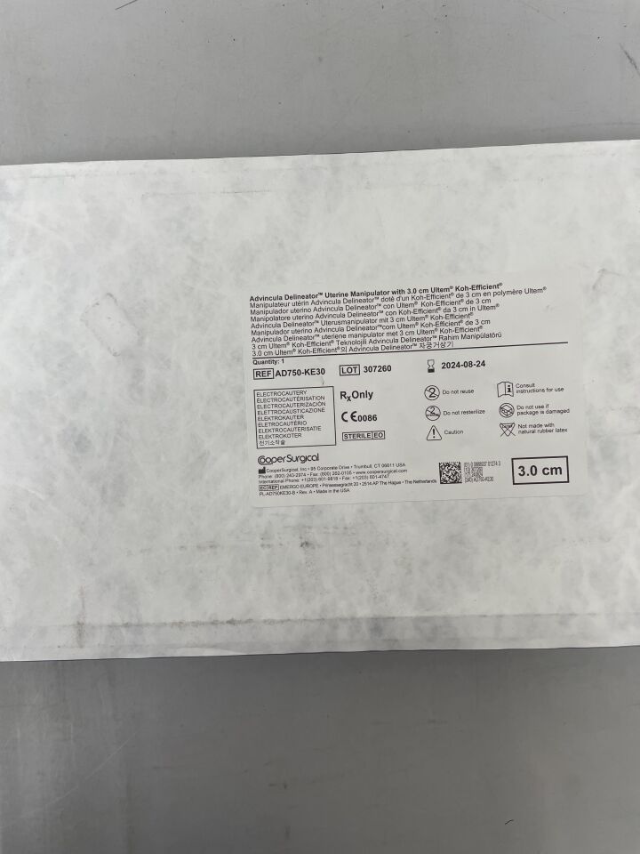 AD750-KE30 - COOPER SURGICAL - Advincula Delineator Uterine Manipulator, 3 cm Ultem Koh Koh-Efficient, (EA) - ( Expiry Date: 2024-08-24 )