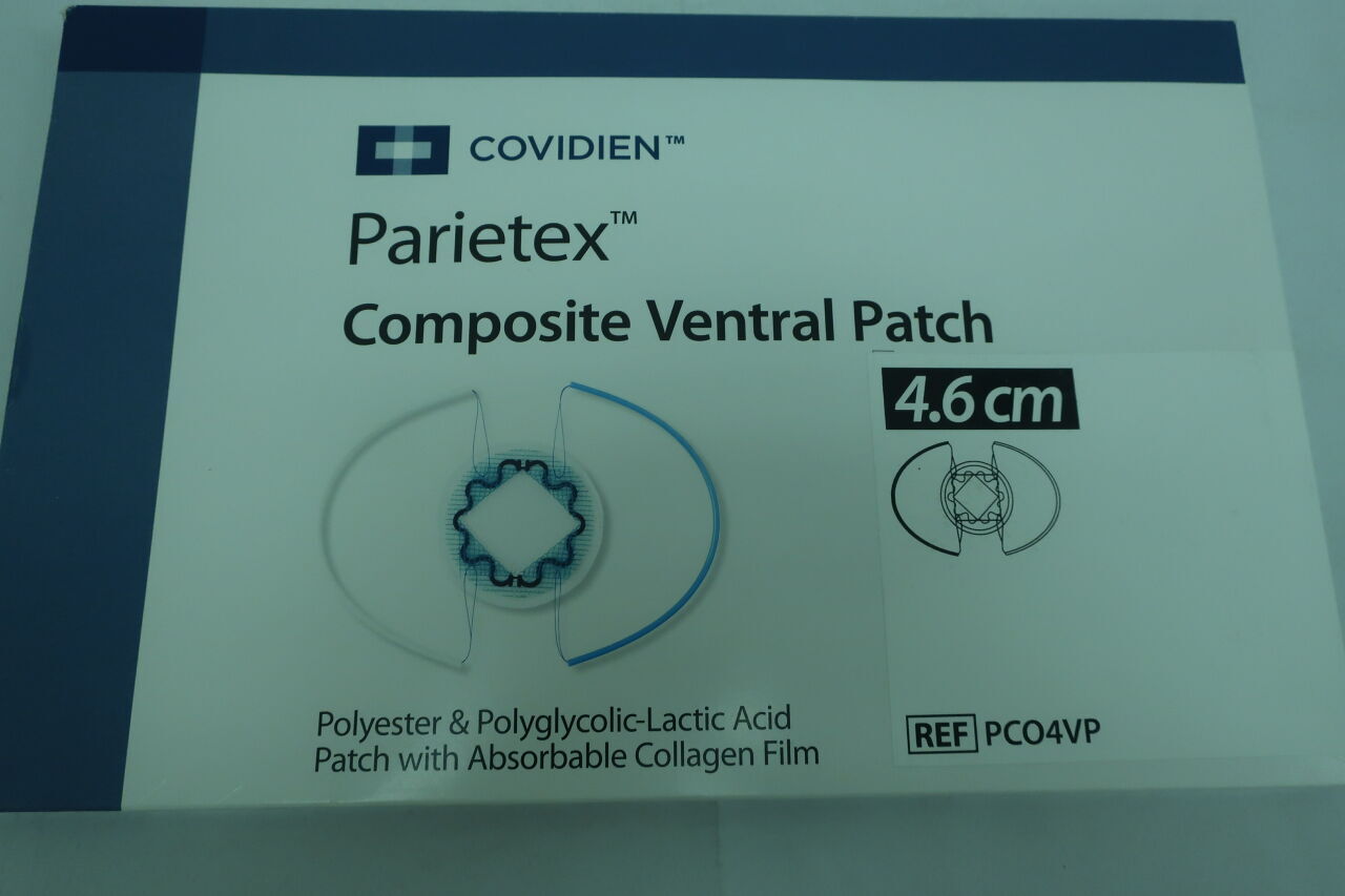 PCO4VP - COVIDIEN - Parietex Polyester & Polyglycolic-Lactic Acid Composite Ventral Patch, 4.6 cm dia., (BX/1) - ( Expiry Date: 2024-11-30 )