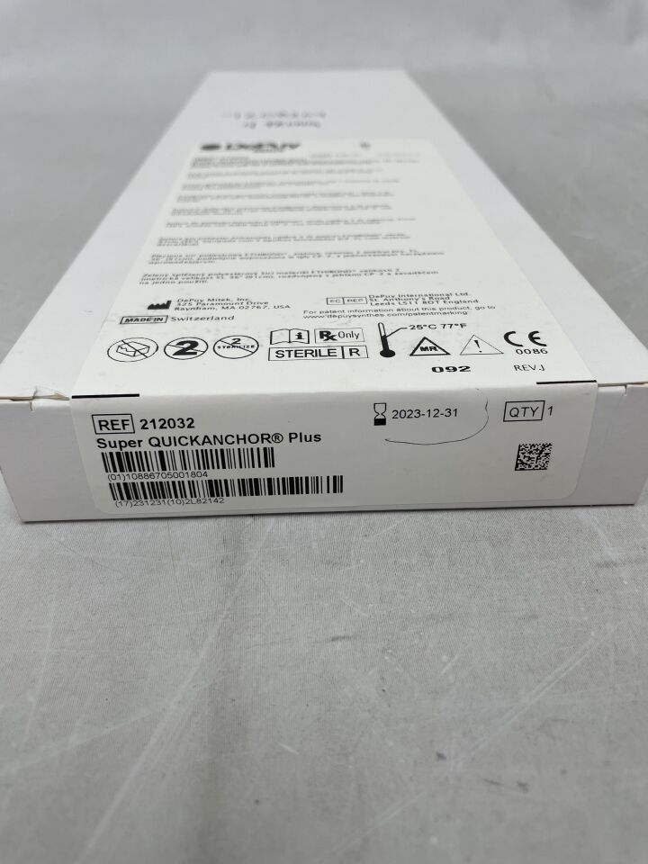 212032 - DEPUY - Super QuickAnchor Plus Anchor with 6 in. #2 Ethibond(CP-2) Suture, (BX/1) - ( Expiry Date: 2023-12-31 )