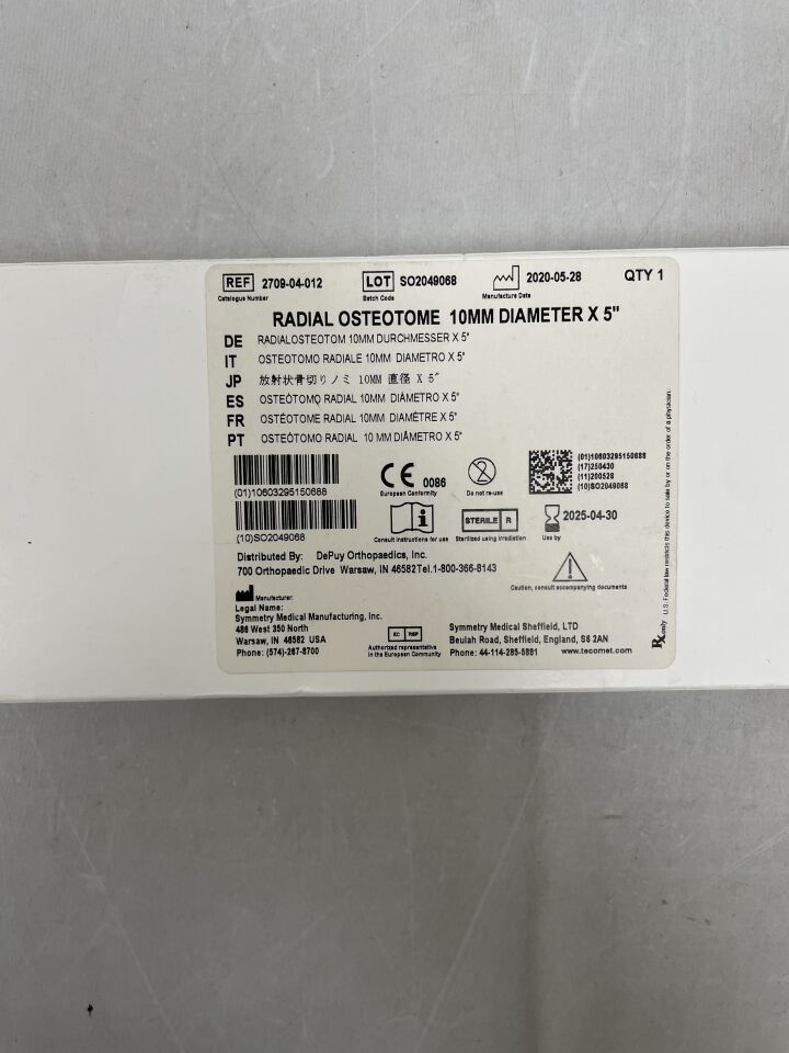 2709-04-012 - DEPUY - Radial Osteotome 10mm x 5in., (BX/1) - ( Expiry Date: 2025-04-30 )