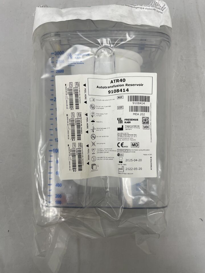 9108414 - FRESENIUS - ATR40 Autotransfusion Collection Reservoir, (EA) - ( Expiry Date: 2025-04-20 )