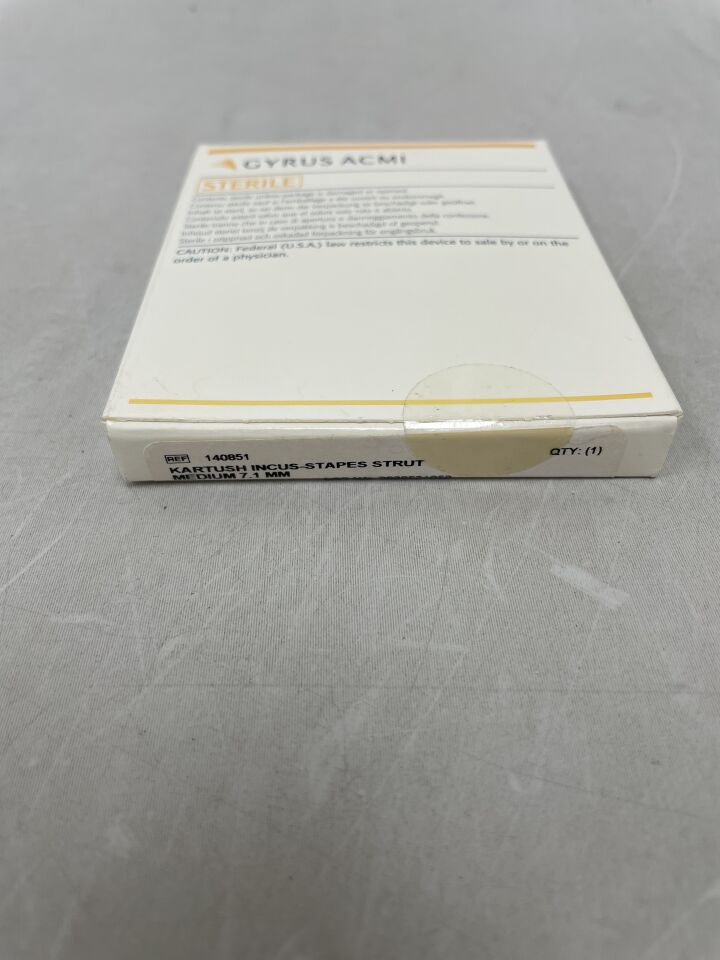 140851 - GYRUS ACMI - Kartush Incus-Stapes Strut Medium 7.1mm, (BX/1) - ( Expiry Date: 2019-09-01 )