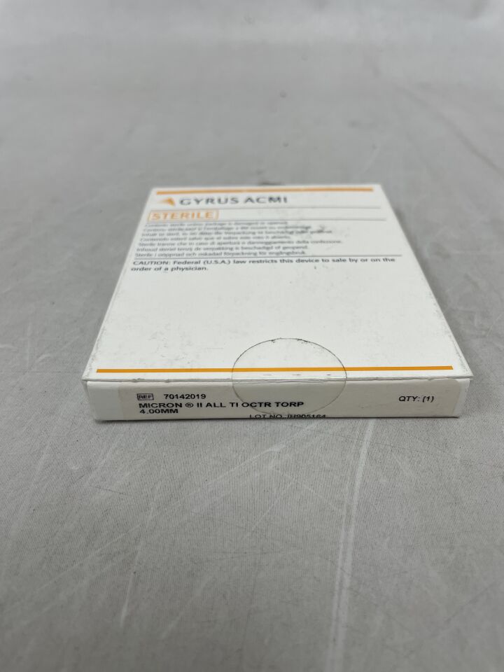 70142019 - GYRUS ACMI - Micron Monolithic PORP Off-Centered Titanium Tiltable Head, 4 mm, (BX/1) - ( Expiry Date: 2024-10-31 )
