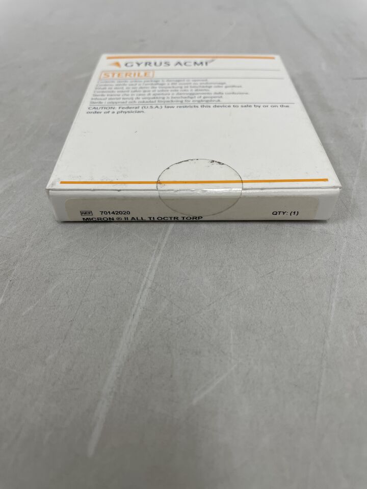 70142020 - GYRUS ACMI - Micron II All Titanium Off-Centered Torp 4.50mm, (BX/1) - ( Expiry Date: 2024-07-31 )