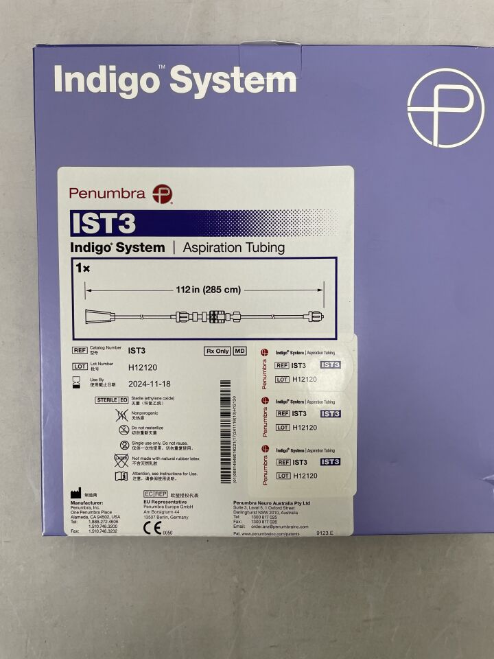 IST3 - PENUMBRA - Indigo Aspiration Tubing, 112", (BX/1) - ( Expiry Date: 2024-11-18 )