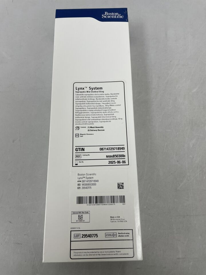 850300 - BOSTON SCIENTIFIC - Cabestrillo suprapúbico mediouretral Lynx System (BX/1) - (Fecha de caducidad: 06/06/2025)
