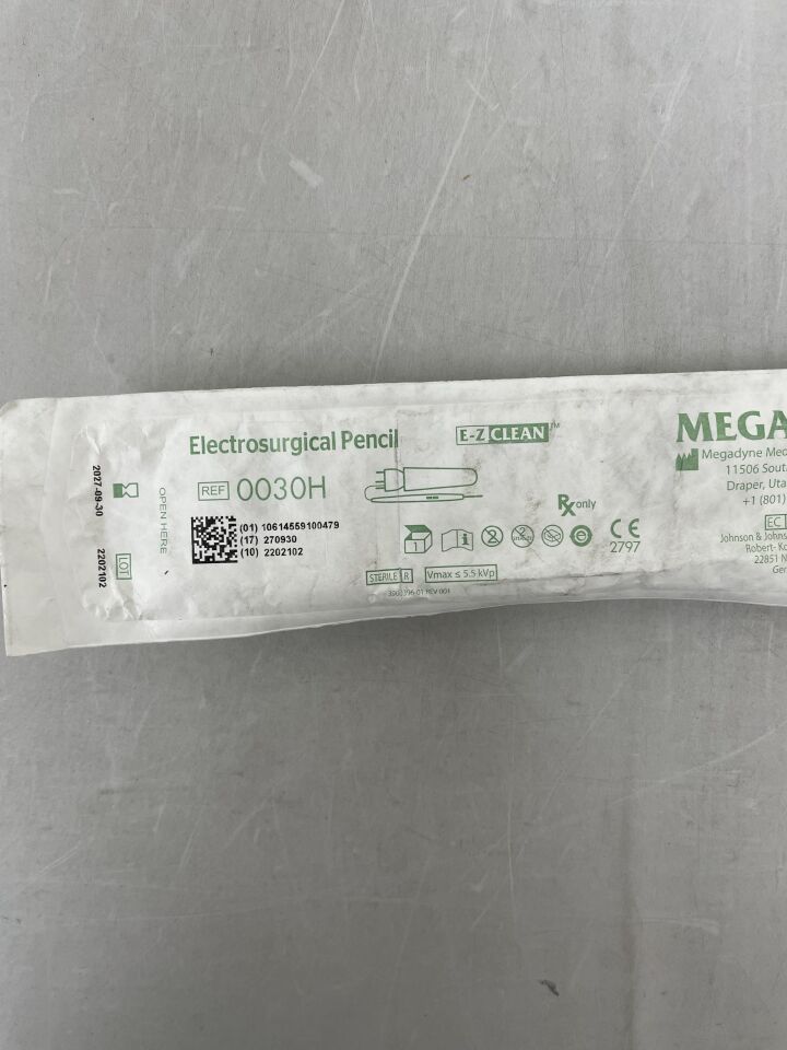 0030H - ETHICON - Lápiz basculante MEGADYNE EZ Clean con funda (unidades) - (Fecha de caducidad: 30/09/2027)