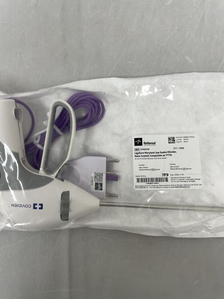 LF1937-REP - COVIDIEN - LigaSure Maryland 37cm 腹腔鏡器械，奈米塗層（再生），（EA）-（有效期：2026-11-01）