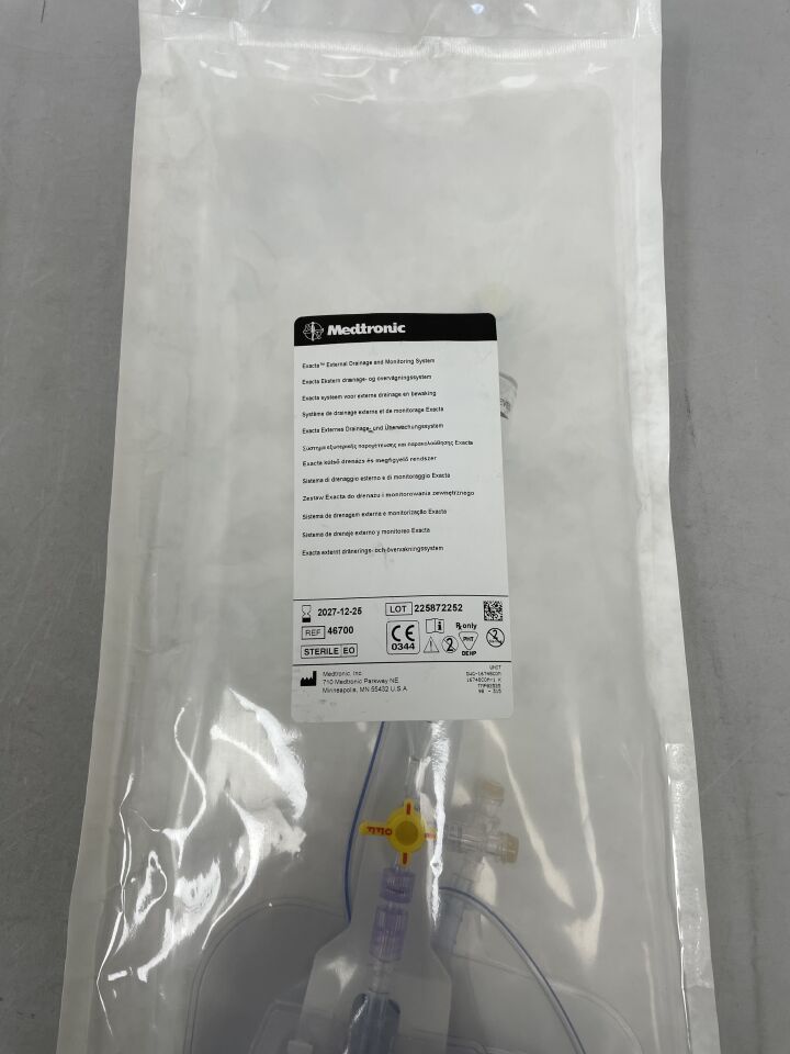 46700  -  MEDTRONIC  -  Exacta Drainage System w/Baxter Interlink Needleless Injection Sites & 50ml Drip Chamber , ( EA )  -  ( Expiry Date : 2027-12-25 )