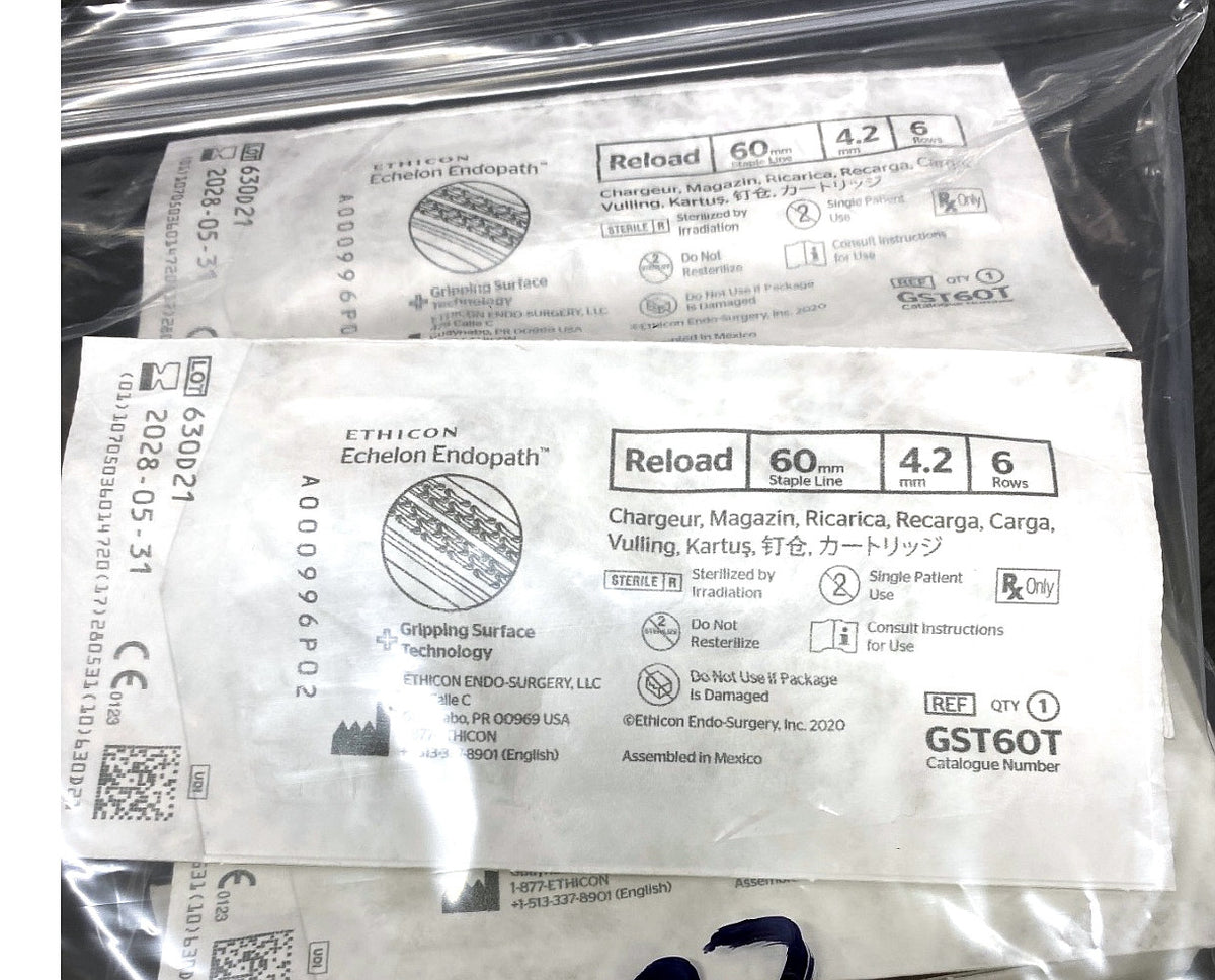 GST60T - ETHICON - Endopath Echelon Endoscopic Linear Cutter Reloads, Black, 60mm, (EA/1)