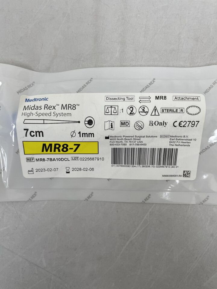 MR8-7BA10DCL  -  MEDTRONIC  -  Midas Rex MR8 Ball Diamond Coarse Long Cutting Burr, 1 mm Head Diameter , ( EA )  -  ( Expiry Date : 2028-02-06 )