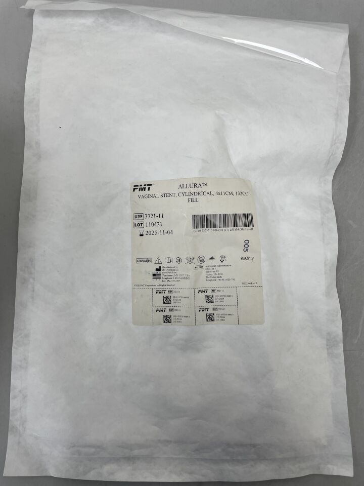 3321-11  -  PMT  -  vaginal stent, cylindrical, 4x11cm, 132cc fill , ( EA )  -  ( Expiry Date : 2025-11-04 )