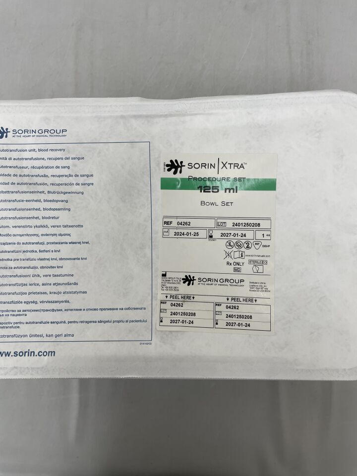 4262 - SORIN - Kit de procedimiento extra, 125 ml, juego de recipientes, (unidad) - (Fecha de caducidad: 24/01/2027)